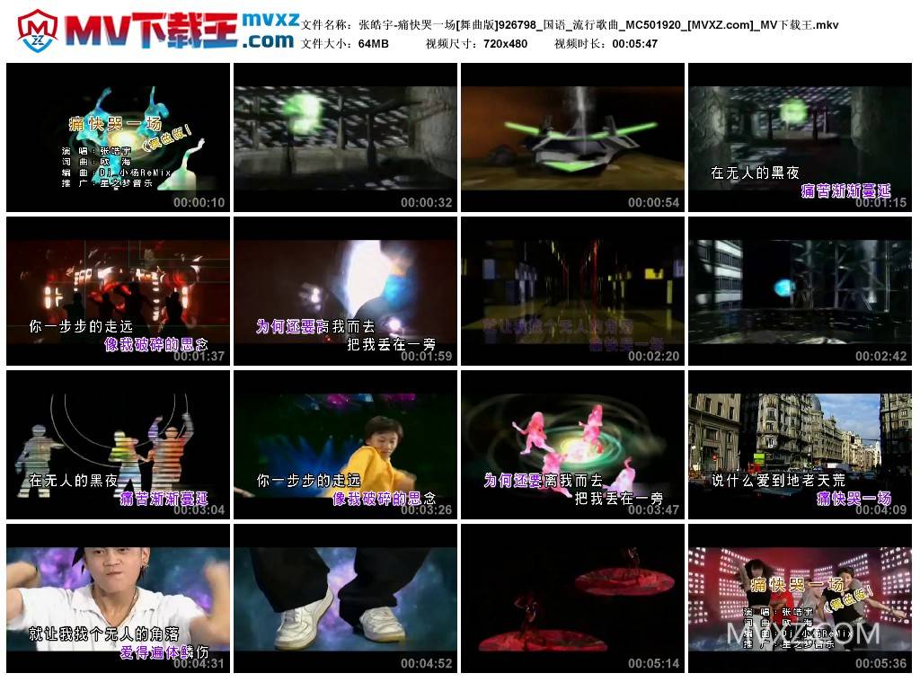 张皓宇-痛快哭一场[舞曲版]926798_国语_流行歌曲_MC501920